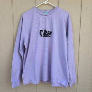 Hikerdelic Long Sleeve T-Shirt Lavender Men's Large Outdoor Gorpcore USA Hippie